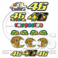 Стикер Valentino Rossi 46 MotoGP комплект 28 х 39 см VR46